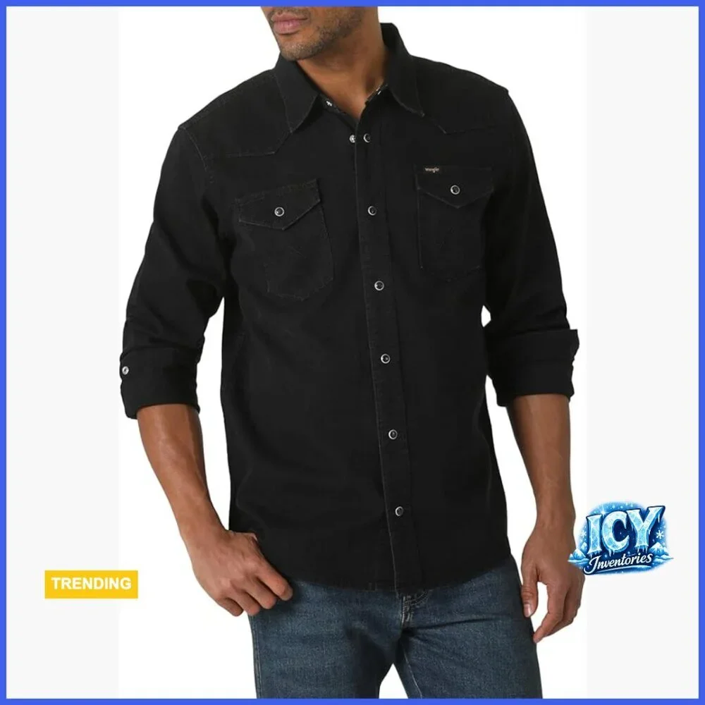 Regular Fit Snap Shirt with Cotton Fabric